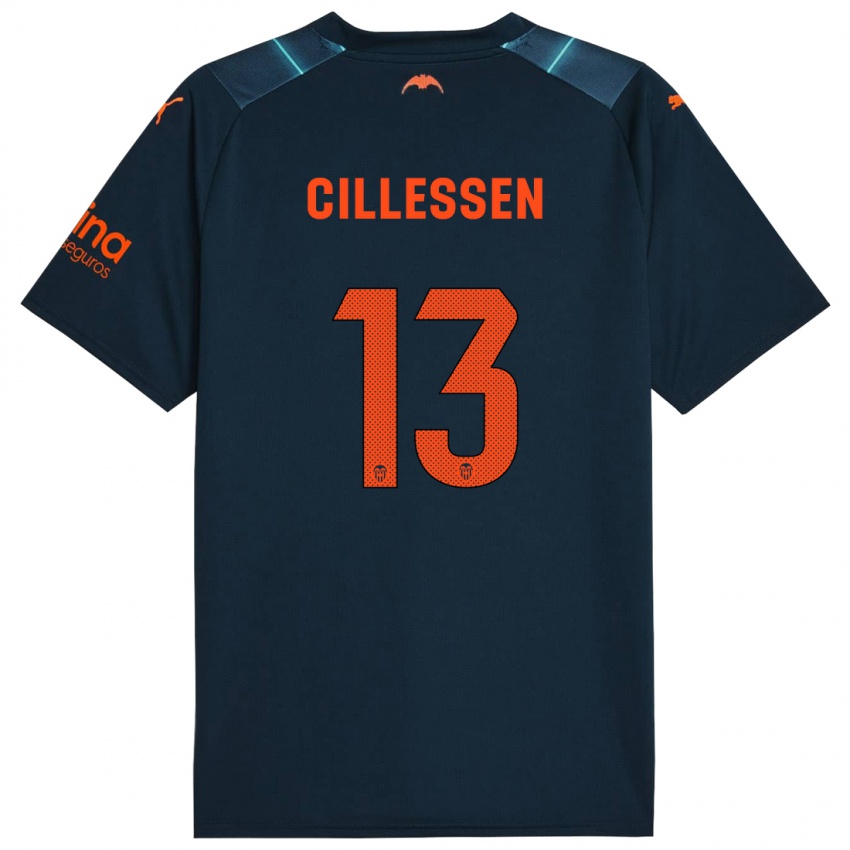 Niño Camiseta Jasper Cillessen #13 Azul Marino 2ª Equipación 2023/24 La Camisa Argentina