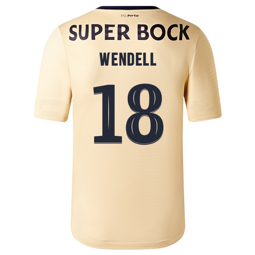 Niño Camiseta Wendell #18 Beige-Dorado 2ª Equipación 2023/24 La Camisa Argentina