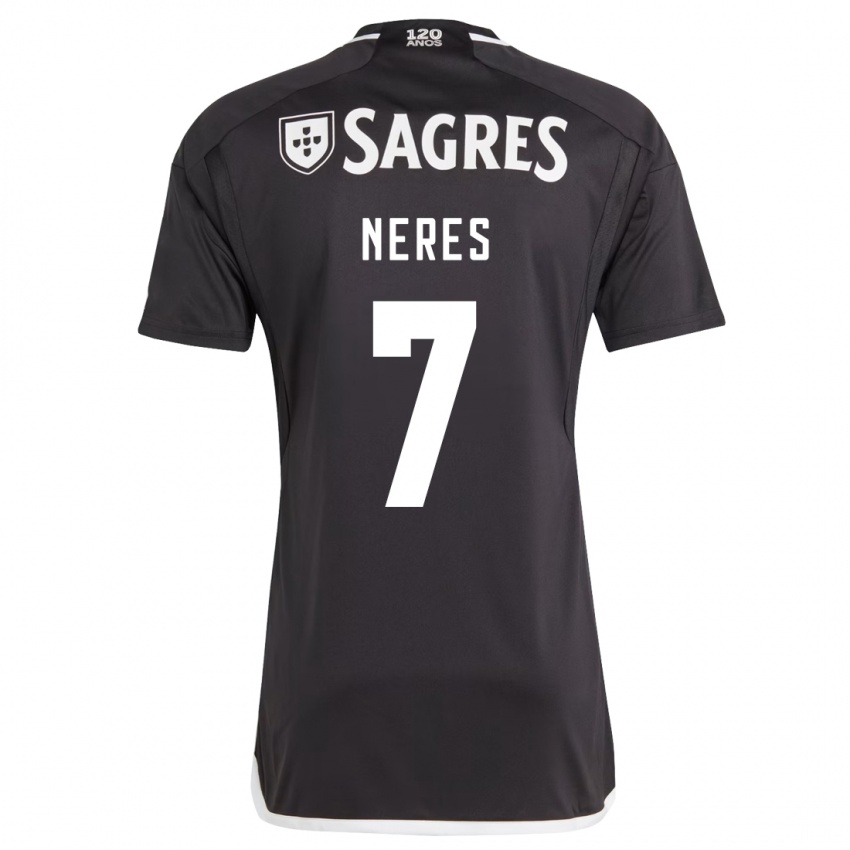 Niño Camiseta David Neres #7 Negro 2ª Equipación 2023/24 La Camisa Argentina