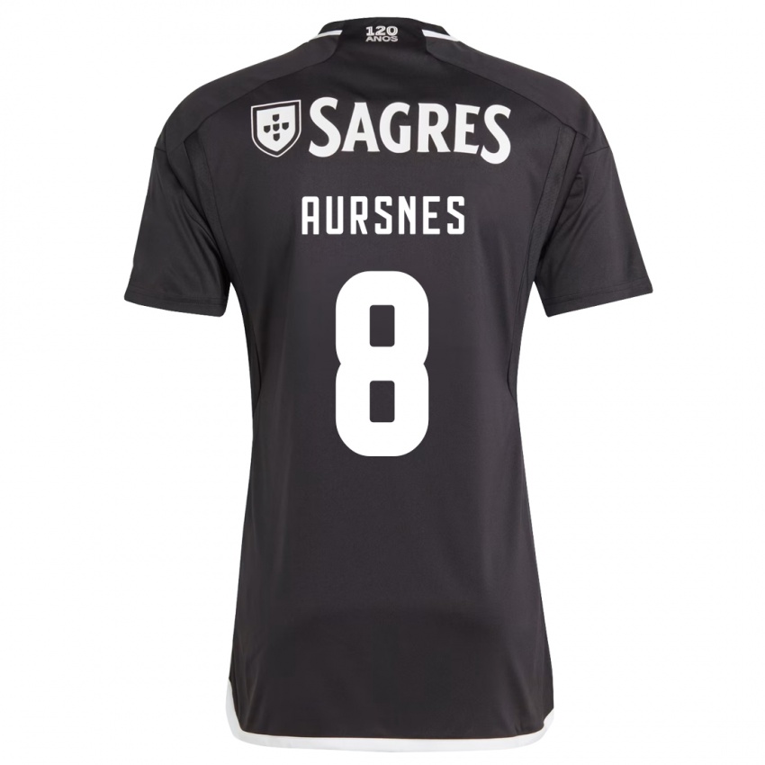 Niño Camiseta Fredrik Aursnes #8 Negro 2ª Equipación 2023/24 La Camisa Argentina