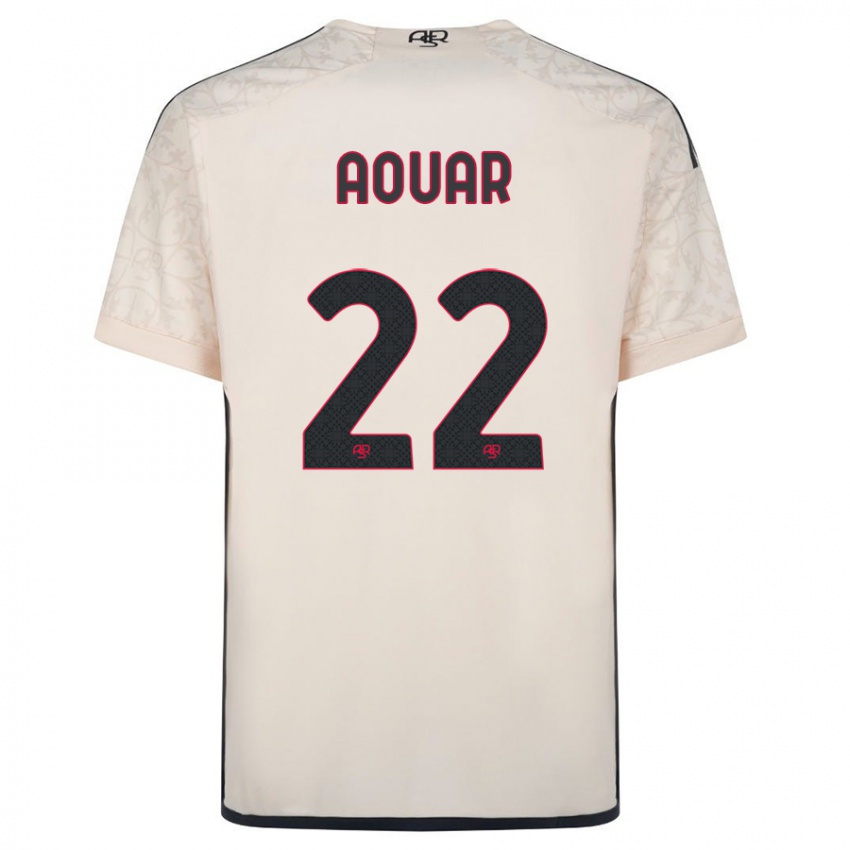 Niño Camiseta Houssem Aouar #22 Blanquecino 2ª Equipación 2023/24 La Camisa Argentina