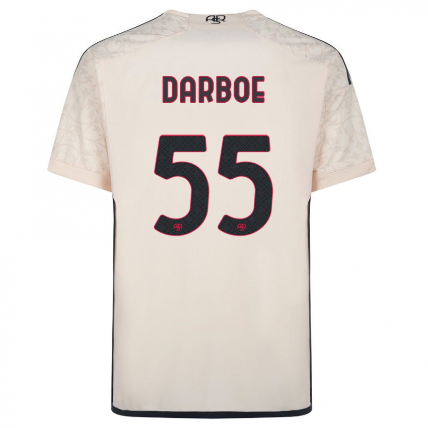 Niño Camiseta Ebrima Darboe #55 Blanquecino 2ª Equipación 2023/24 La Camisa Argentina