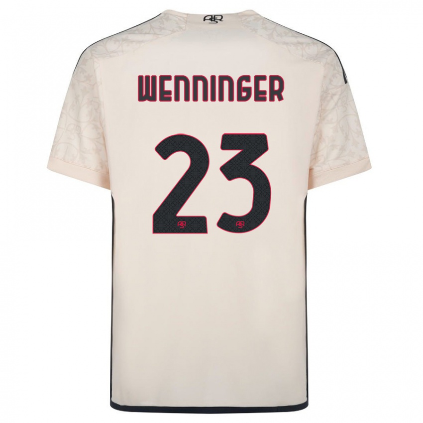 Niño Camiseta Carina Wenninger #23 Blanquecino 2ª Equipación 2023/24 La Camisa Argentina