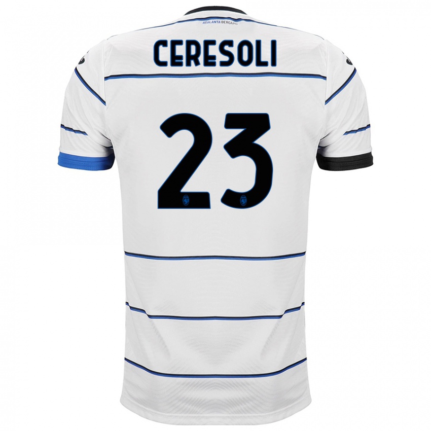 Niño Camiseta Andrea Ceresoli #23 Blanco 2ª Equipación 2023/24 La Camisa Argentina