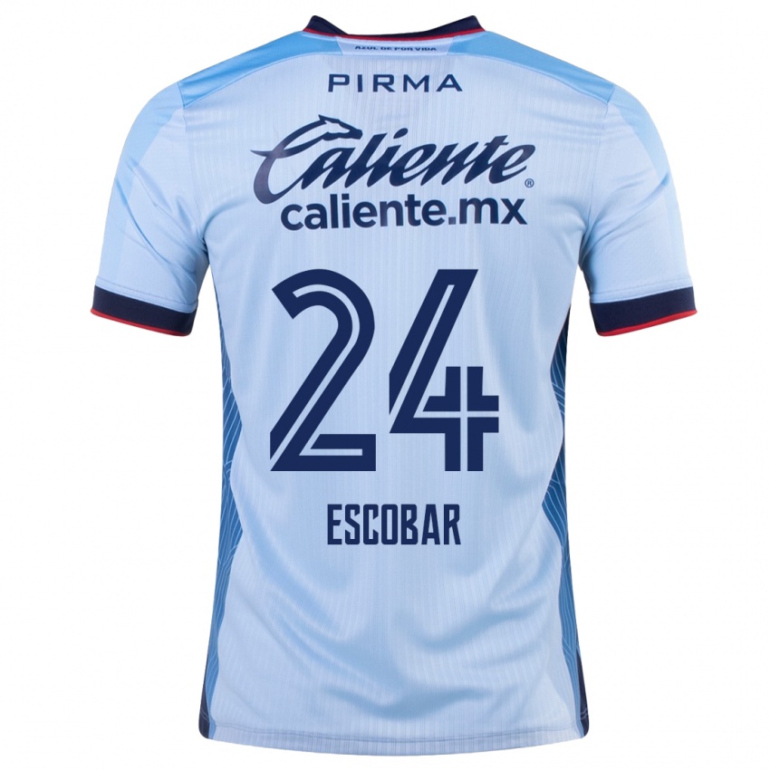 Niño Camiseta Juan Escobar #24 Cielo Azul 2ª Equipación 2023/24 La Camisa Argentina