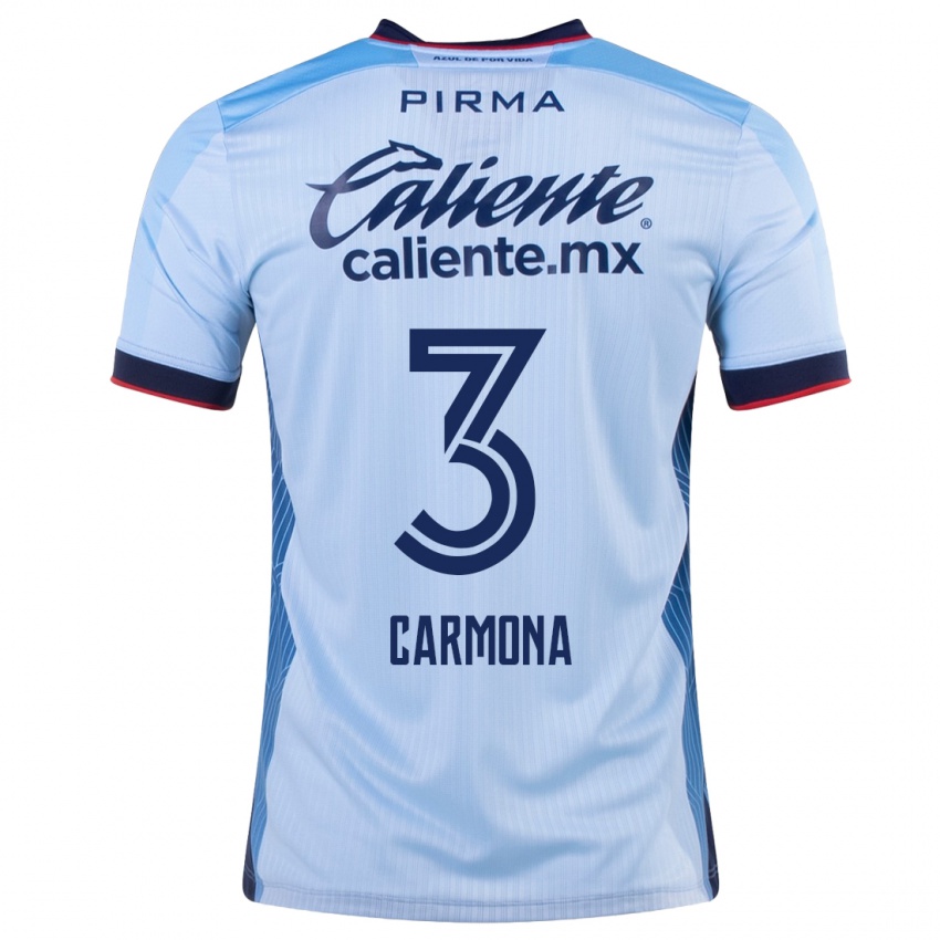 Niño Camiseta Edith Carmona #3 Cielo Azul 2ª Equipación 2023/24 La Camisa Argentina