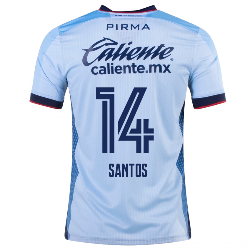 Niño Camiseta Eleisa Santos #14 Cielo Azul 2ª Equipación 2023/24 La Camisa Argentina
