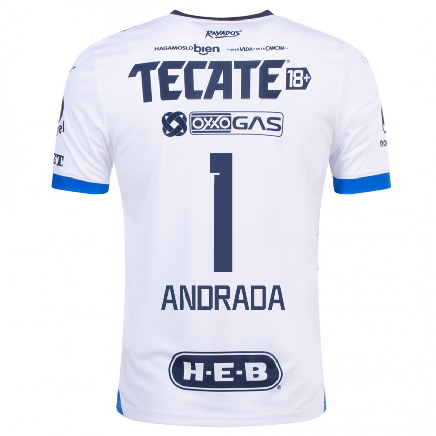 Niño Camiseta Esteban Andrada #1 Blanco 2ª Equipación 2023/24 La Camisa Argentina
