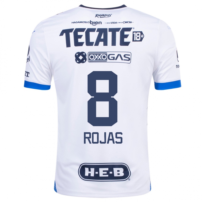 Niño Camiseta Joao Rojas #8 Blanco 2ª Equipación 2023/24 La Camisa Argentina
