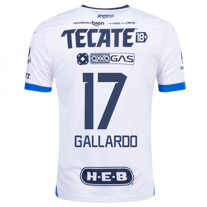 Niño Camiseta Jesús Gallardo #17 Blanco 2ª Equipación 2023/24 La Camisa Argentina
