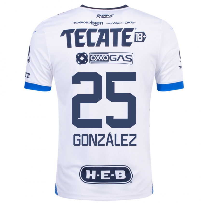 Niño Camiseta Jonathan González #25 Blanco 2ª Equipación 2023/24 La Camisa Argentina