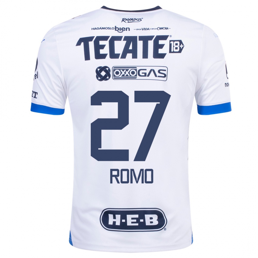 Niño Camiseta Luis Romo #27 Blanco 2ª Equipación 2023/24 La Camisa Argentina
