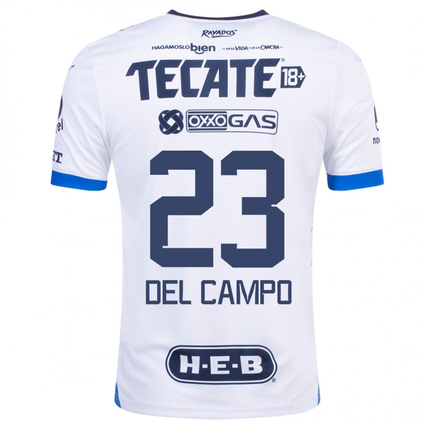 Niño Camiseta Valeria Del Campo #23 Blanco 2ª Equipación 2023/24 La Camisa Argentina