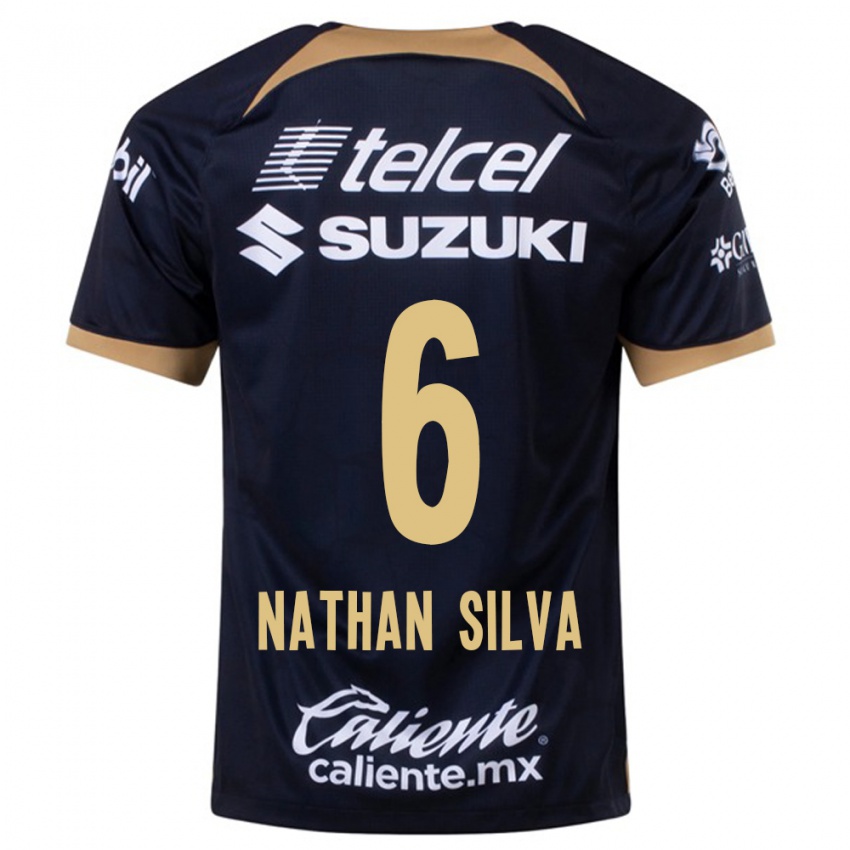 Niño Camiseta Nathan Silva #6 Azul Oscuro 2ª Equipación 2023/24 La Camisa Argentina