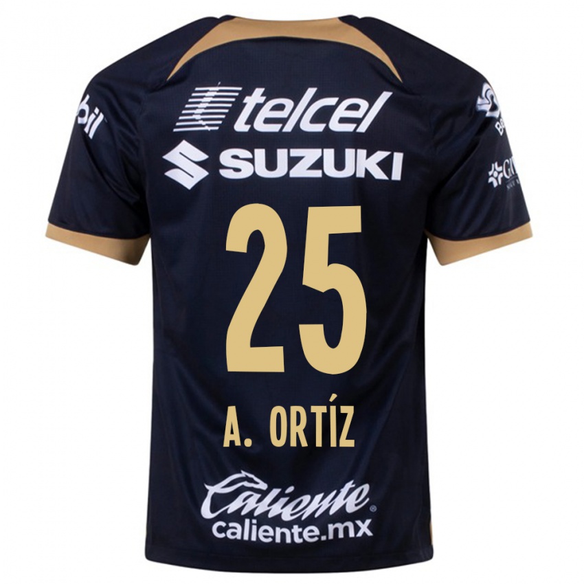 Niño Camiseta Arturo Ortiz #25 Azul Oscuro 2ª Equipación 2023/24 La Camisa Argentina