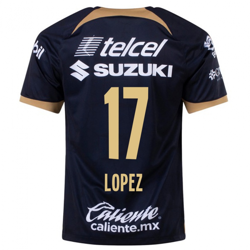 Niño Camiseta Leonel Lopez #17 Azul Oscuro 2ª Equipación 2023/24 La Camisa Argentina