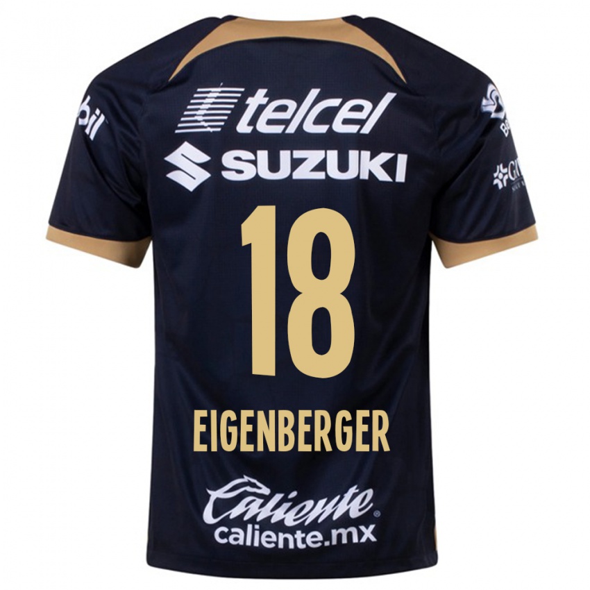 Niño Camiseta Chandra Eigenberger #18 Azul Oscuro 2ª Equipación 2023/24 La Camisa Argentina