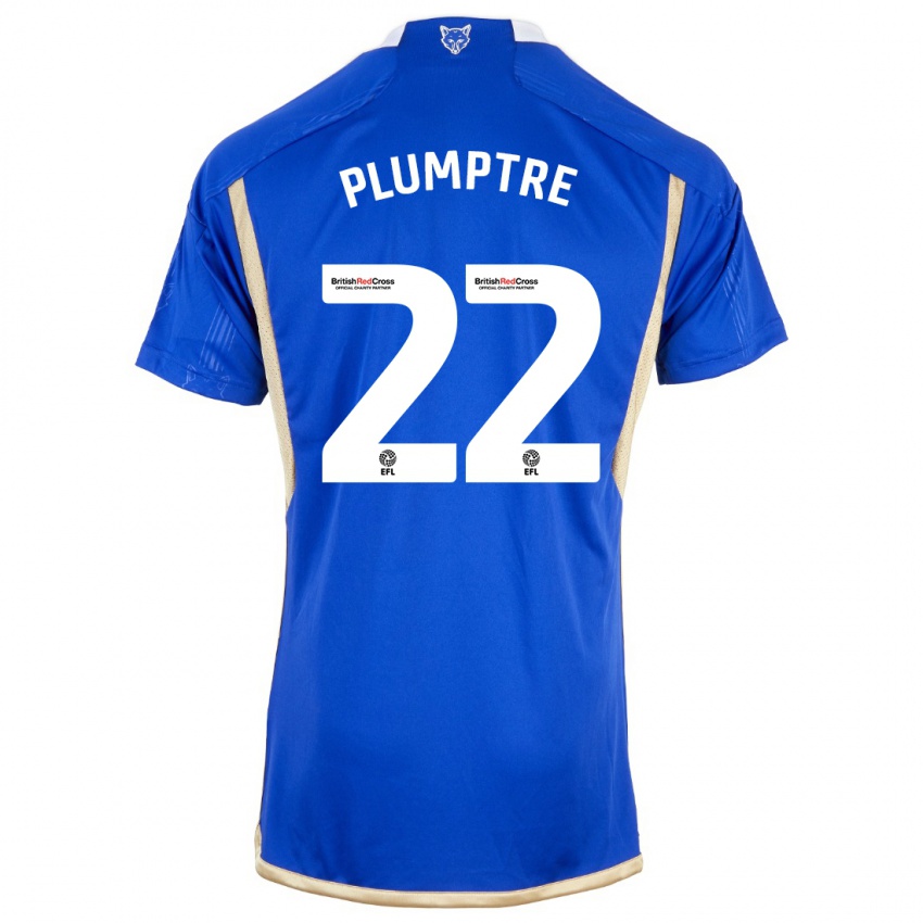 Hombre Camiseta Ashleigh Plumptre #22 Azul Real 1ª Equipación 2023/24 La Camisa Argentina