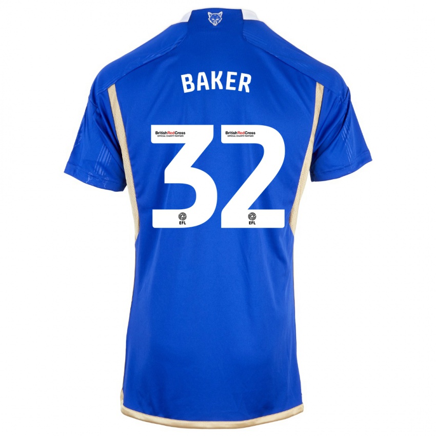 Hombre Camiseta Ava Baker #32 Azul Real 1ª Equipación 2023/24 La Camisa Argentina