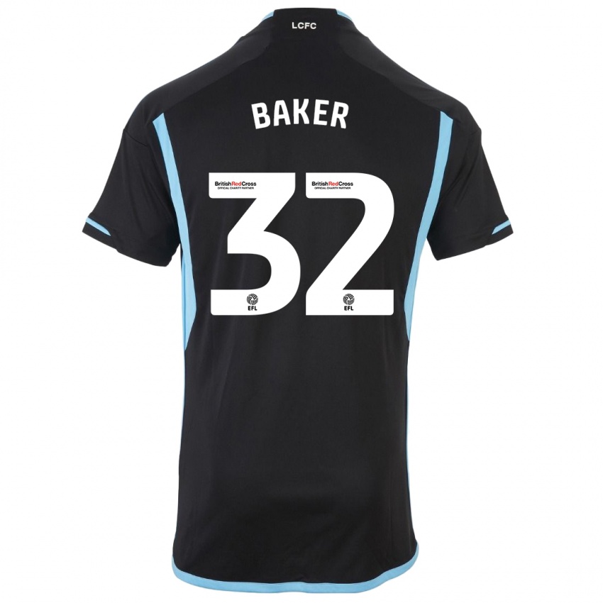 Hombre Camiseta Ava Baker #32 Negro 2ª Equipación 2023/24 La Camisa Argentina