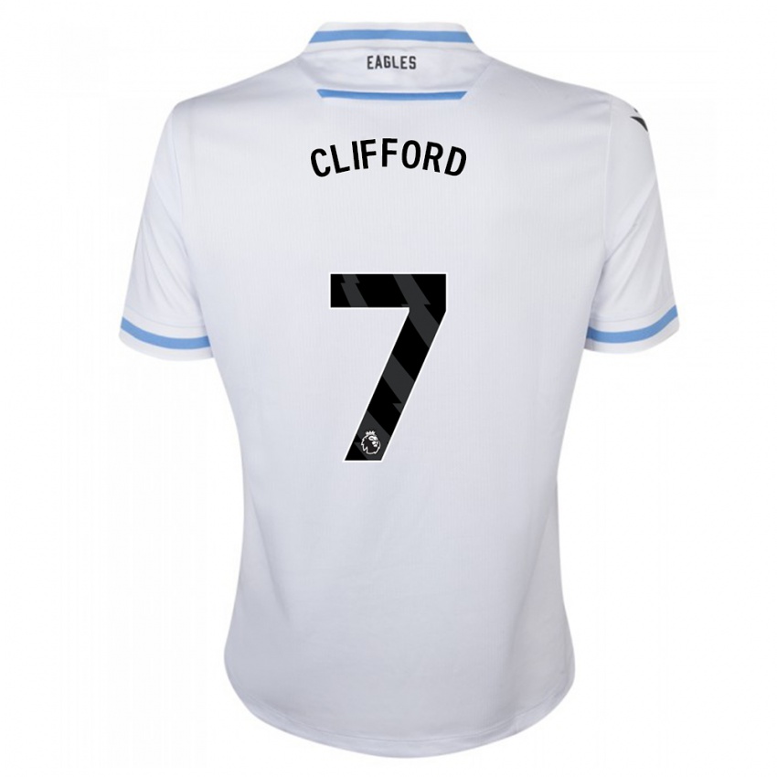 Hombre Camiseta Charley Clifford #7 Blanco 2ª Equipación 2023/24 La Camisa Argentina