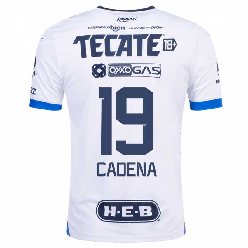 Hombre Camiseta Mariana Cadena #19 Blanco 2ª Equipación 2023/24 La Camisa Argentina