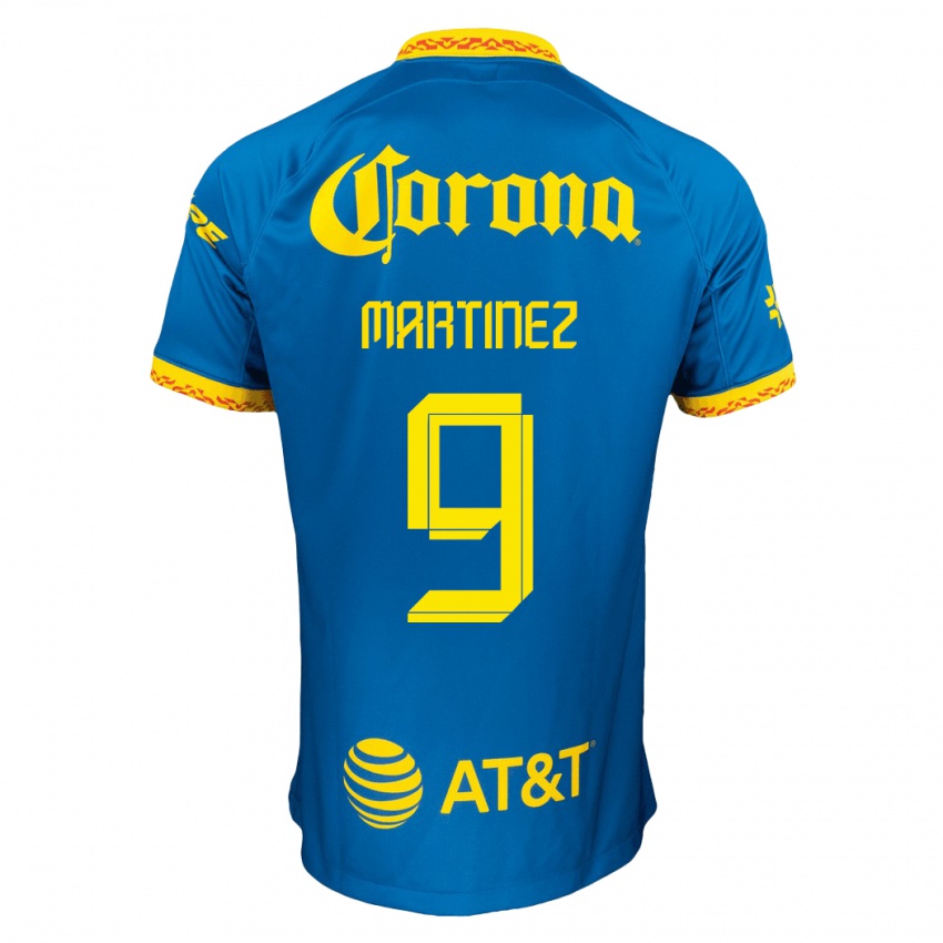 Hombre Camiseta Katty Martinez #9 Azul 2ª Equipación 2023/24 La Camisa Argentina