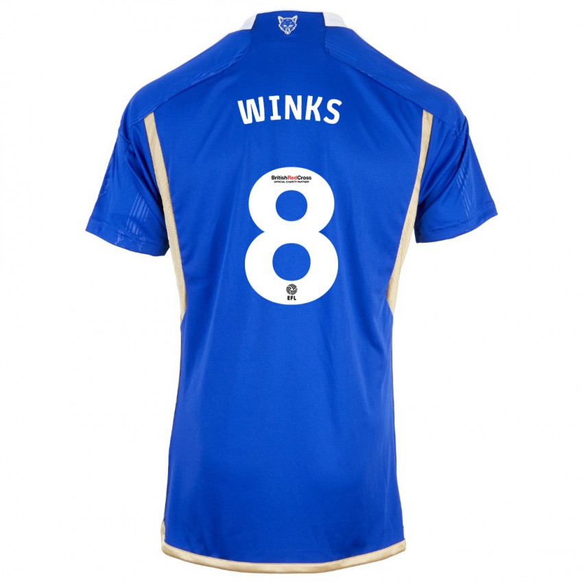 Mujer Camiseta Harry Winks #8 Azul Real 1ª Equipación 2023/24 La Camisa Argentina