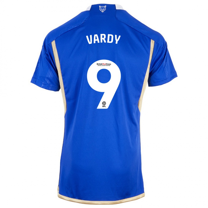 Mujer Camiseta Jamie Vardy #9 Azul Real 1ª Equipación 2023/24 La Camisa Argentina