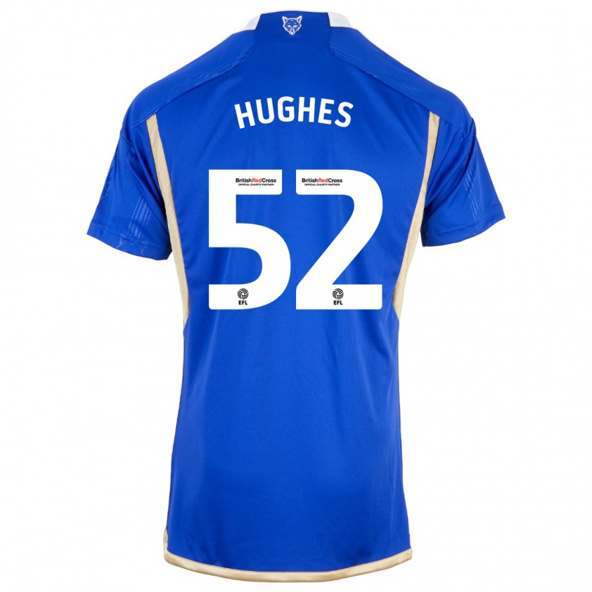 Mujer Camiseta Iestyn Hughes #52 Azul Real 1ª Equipación 2023/24 La Camisa Argentina