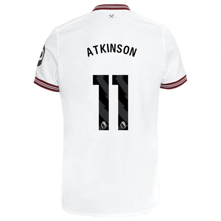 Mujer Camiseta Izzy Atkinson #11 Blanco 2ª Equipación 2023/24 La Camisa Argentina
