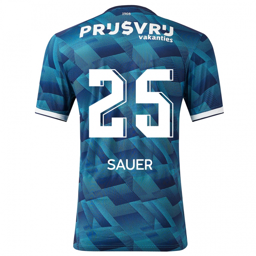 Mujer Camiseta Leo Sauer #25 Azul 2ª Equipación 2023/24 La Camisa Argentina