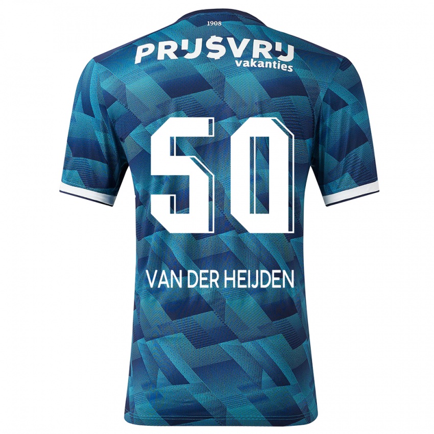 Mujer Camiseta Delano Van Der Heijden #50 Azul 2ª Equipación 2023/24 La Camisa Argentina