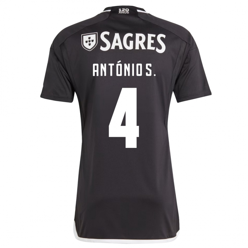 Mujer Camiseta Antonio Silva #4 Negro 2ª Equipación 2023/24 La Camisa Argentina