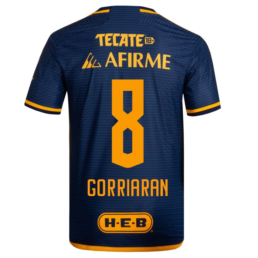 Mujer Camiseta Fernando Gorriaran #8 Azul Oscuro 2ª Equipación 2023/24 La Camisa Argentina