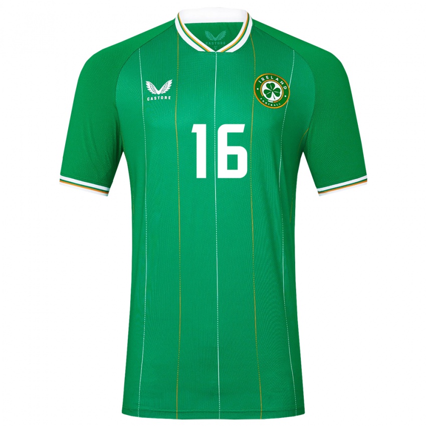 Niño Camiseta Irlanda Fintan Doherty #16 Verde 1ª Equipación 24-26 La Camisa Argentina