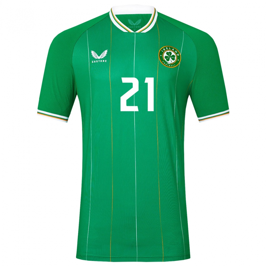 Niño Camiseta Irlanda Sean Grehan #21 Verde 1ª Equipación 24-26 La Camisa Argentina