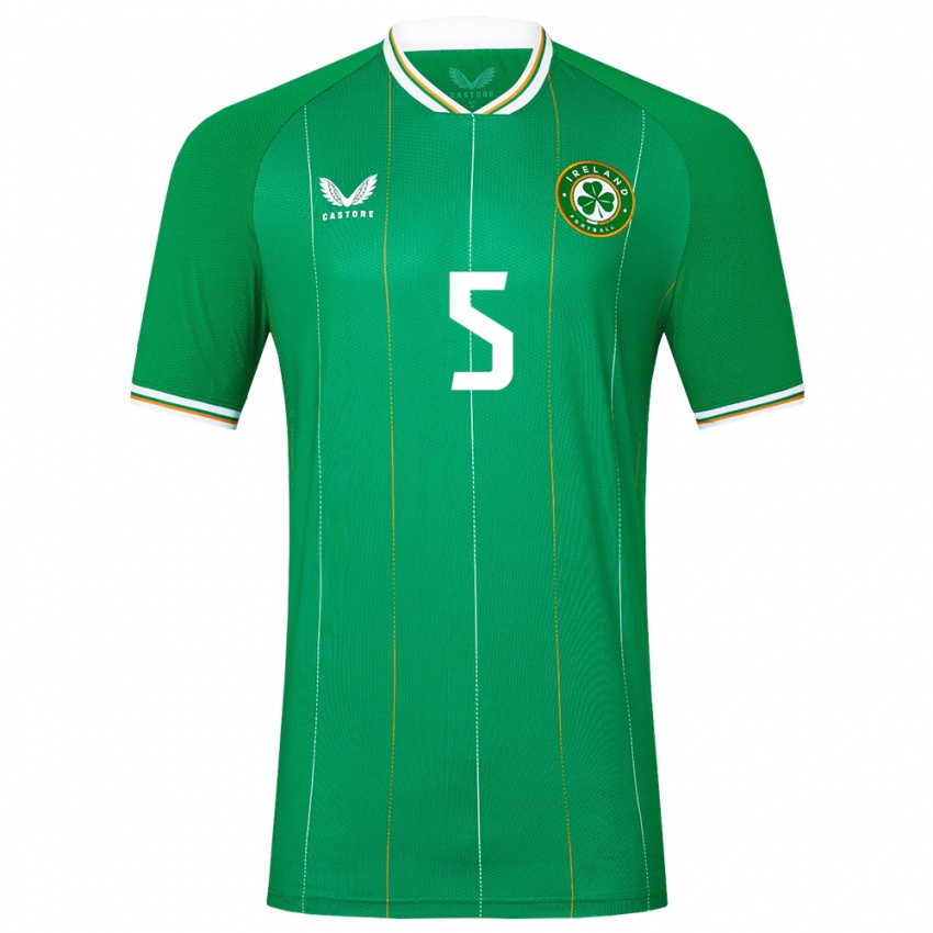 Niño Camiseta Irlanda Taylor Mccarthy #5 Verde 1ª Equipación 24-26 La Camisa Argentina