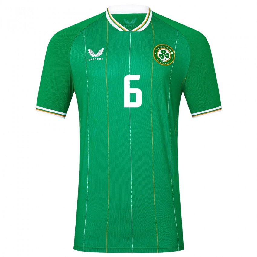 Niño Camiseta Irlanda Matthew Moore #6 Verde 1ª Equipación 24-26 La Camisa Argentina