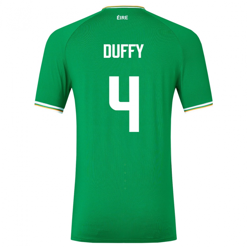 Niño Camiseta Irlanda Shane Duffy #4 Verde 1ª Equipación 24-26 La Camisa Argentina