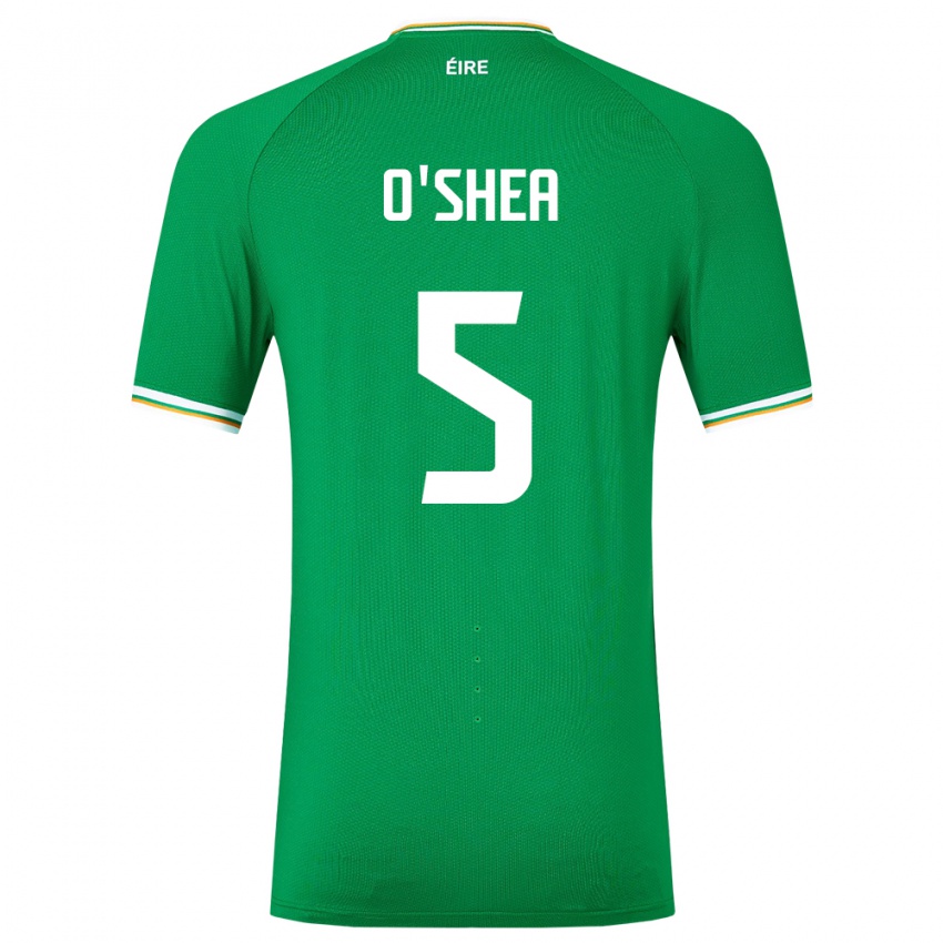 Niño Camiseta Irlanda Dara O'shea #5 Verde 1ª Equipación 24-26 La Camisa Argentina