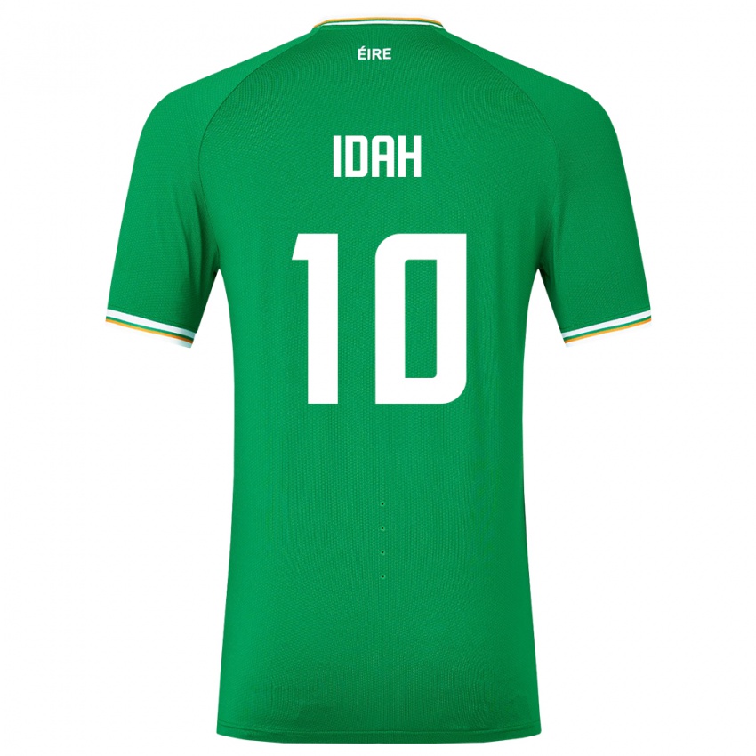 Niño Camiseta Irlanda Adam Idah #10 Verde 1ª Equipación 24-26 La Camisa Argentina