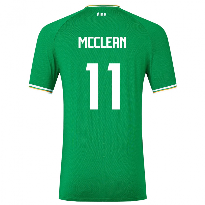 Niño Camiseta Irlanda James Mcclean #11 Verde 1ª Equipación 24-26 La Camisa Argentina