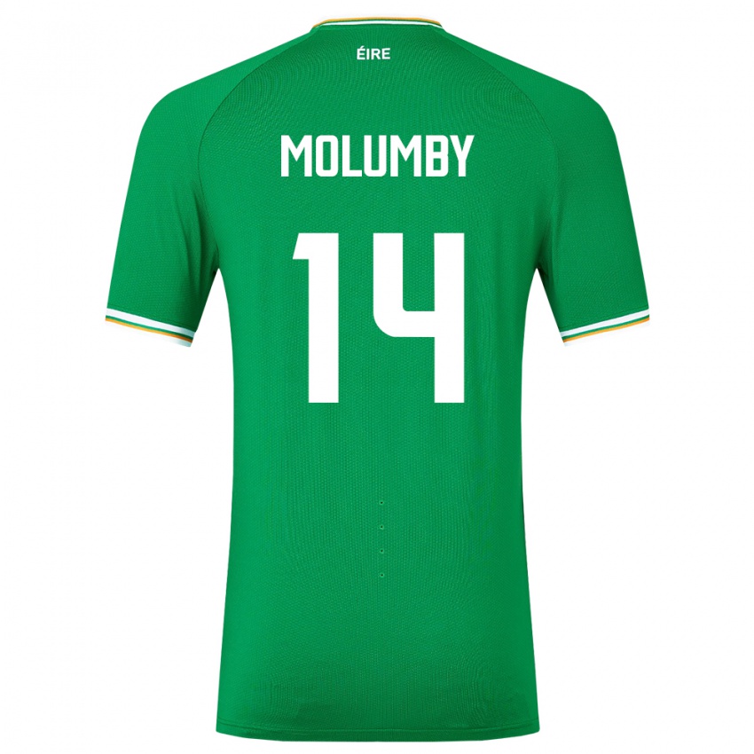 Niño Camiseta Irlanda Jayson Molumby #14 Verde 1ª Equipación 24-26 La Camisa Argentina