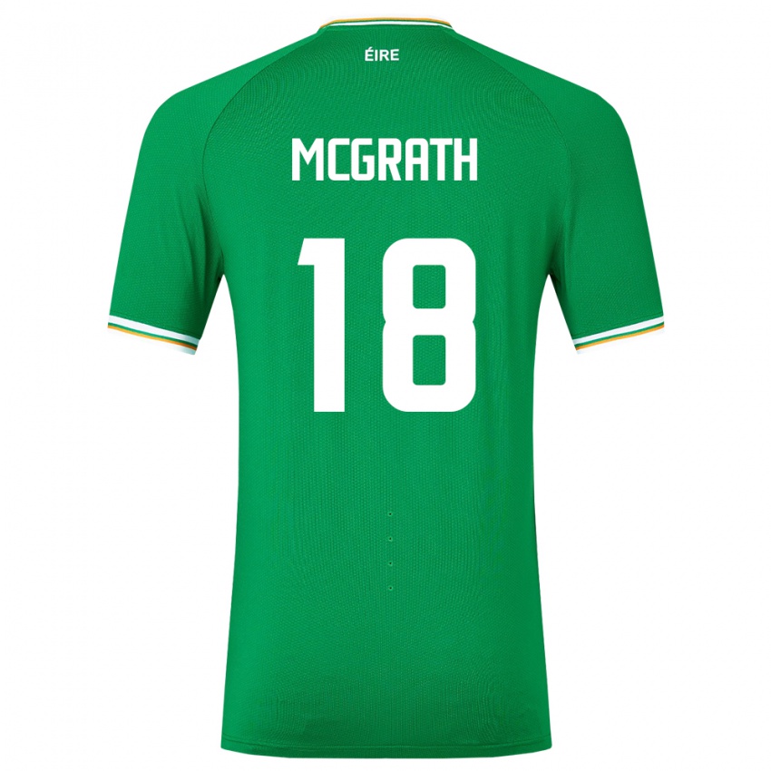 Niño Camiseta Irlanda Jamie Mcgrath #18 Verde 1ª Equipación 24-26 La Camisa Argentina