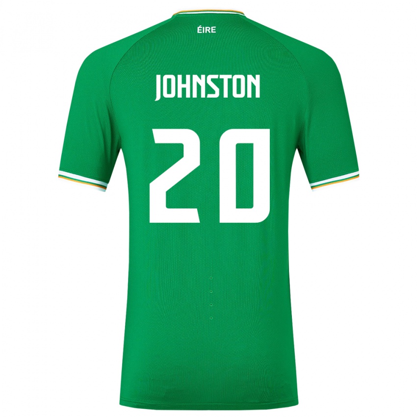 Niño Camiseta Irlanda Mikey Johnston #20 Verde 1ª Equipación 24-26 La Camisa Argentina