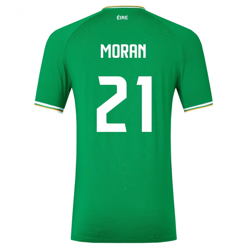 Niño Camiseta Irlanda Andy Moran #21 Verde 1ª Equipación 24-26 La Camisa Argentina