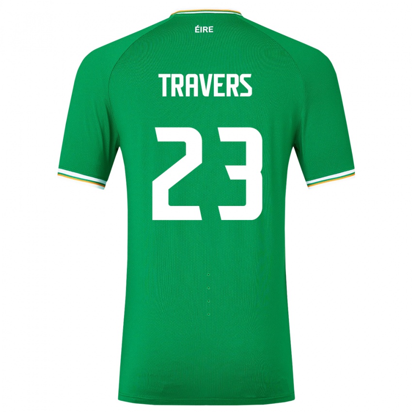 Niño Camiseta Irlanda Mark Travers #23 Verde 1ª Equipación 24-26 La Camisa Argentina