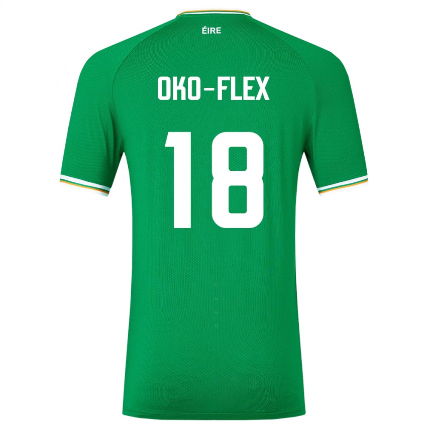 Niño Camiseta Irlanda Armstrong Oko-Flex #18 Verde 1ª Equipación 24-26 La Camisa Argentina