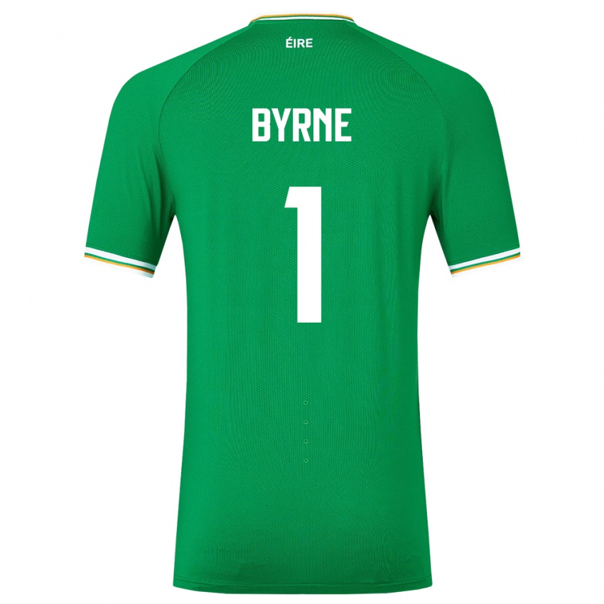 Niño Camiseta Irlanda Reece Byrne #1 Verde 1ª Equipación 24-26 La Camisa Argentina